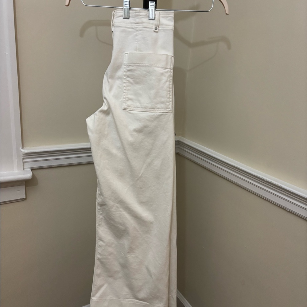 VIRAL ZARA White High Waist Jeans